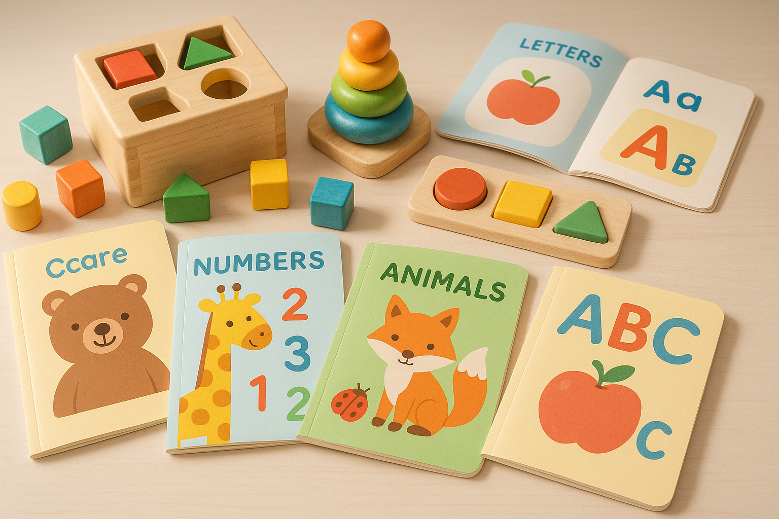 je fais des livrets d'activités et supports d'apprentissage et des supports en bois pour enfants de 14 mois a 4 ans.